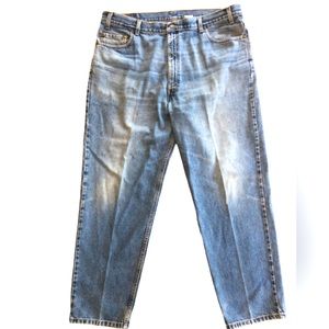 Vintage Levi's 540 Relaxed Fit Light Wash Dad Jeans Baggy W40 L30 Orange Tab